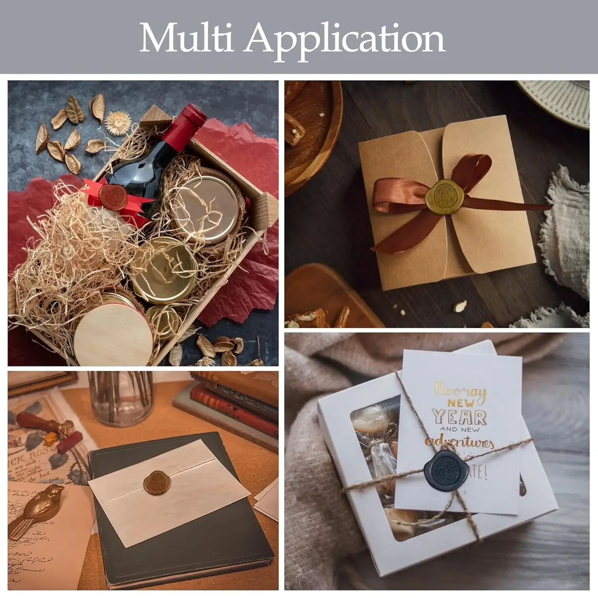 Wax Seal Kit With Stamp 24 Color Wax Beads Set - Omega Lifestyles