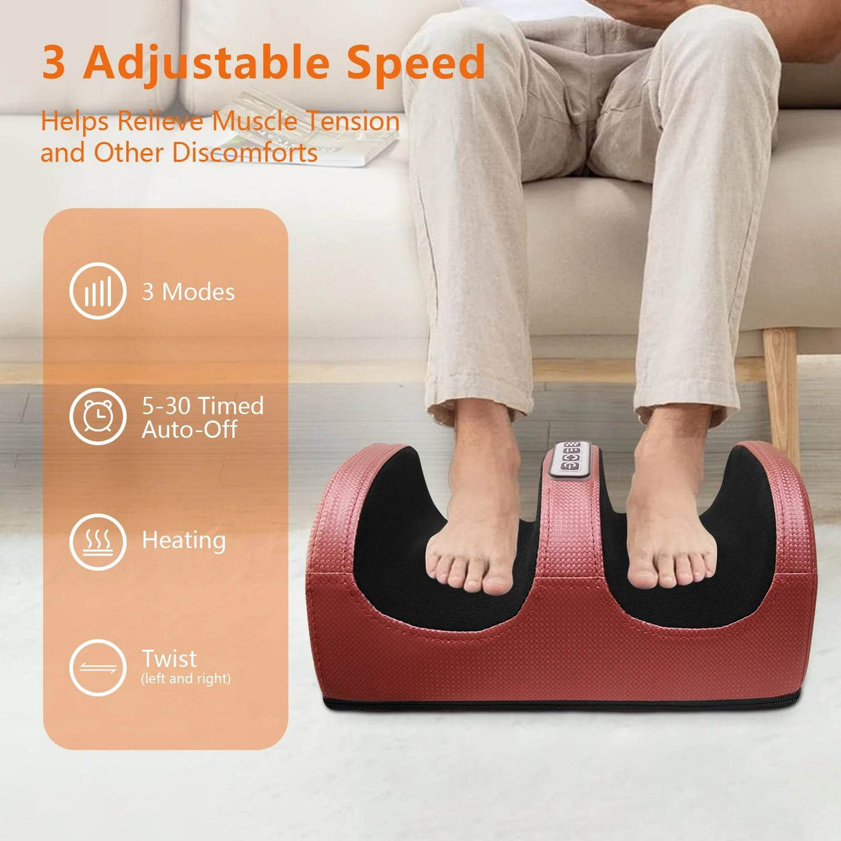 Electric Heating Foot Leg Kneading Massage Device - Sleep Galleria