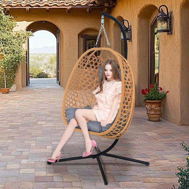Hanging Egg Rattan Outdoor Lounge Chair - Omega Lifestyles