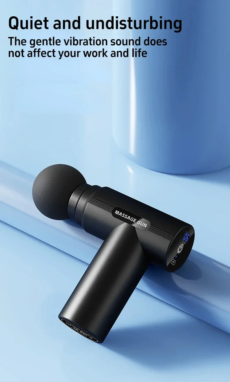 Compact USB Mini Muscle Relaxation Massage Gun With LED Display - Omega Lifestyles
