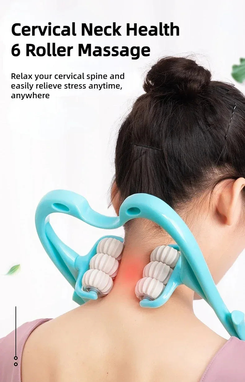 Manual 6-Ball Neck Massage Roller Relaxation Device - Omega Lifestyles