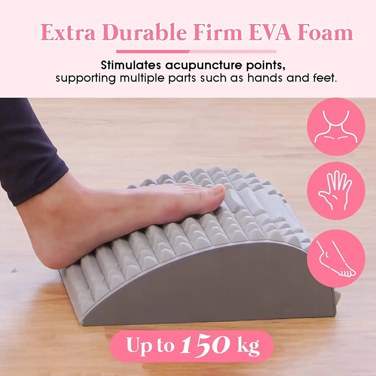 Firm EVA Foam Back Stretcher Pillow For Pain Relief - Omega Lifestyles