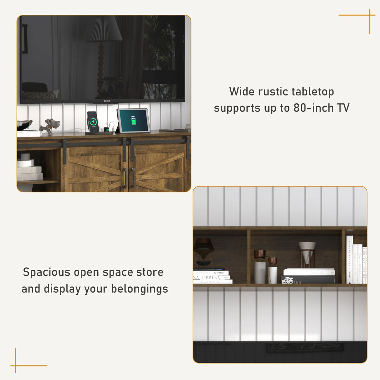 Modern 4-Piece Wall Unit TV Stand With Bookshelves