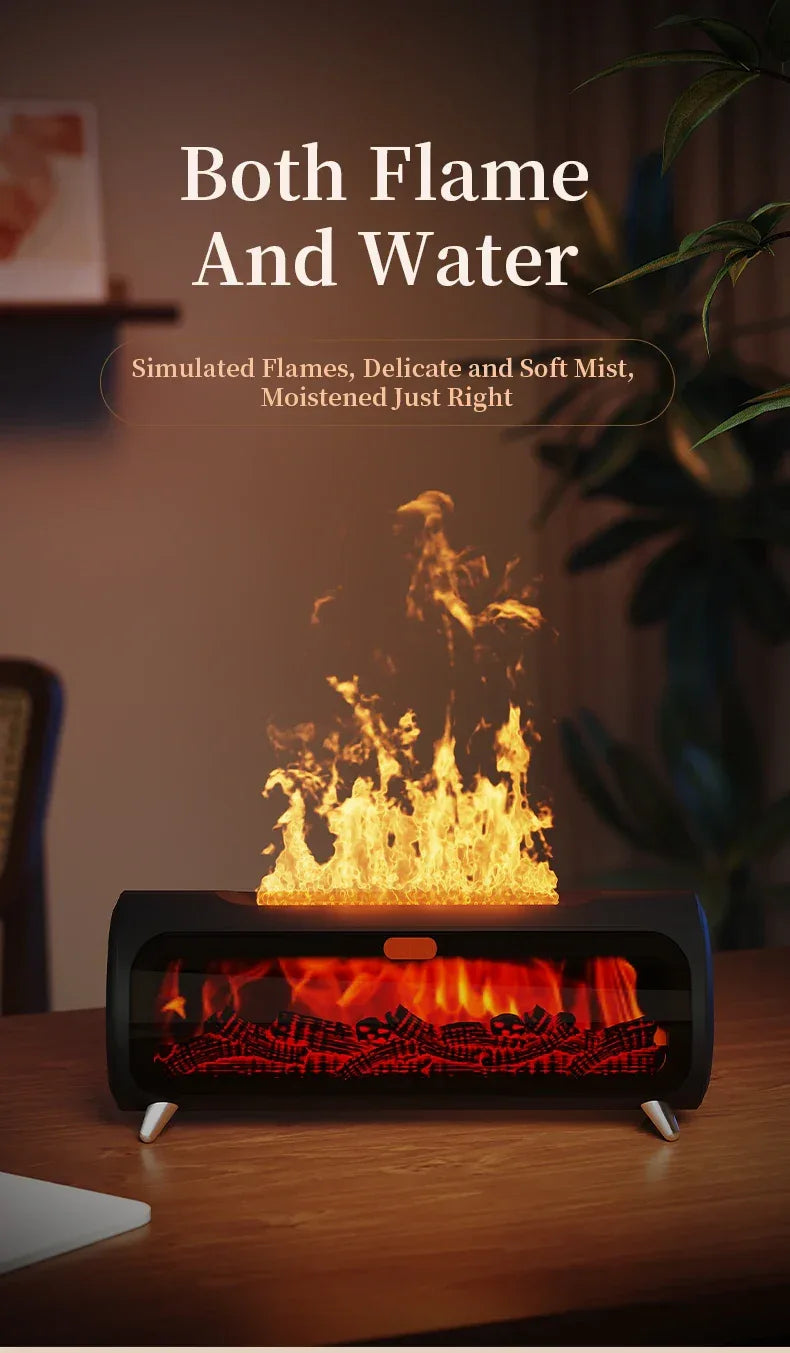 Fireplace Ultrasonic Essential Oil Aroma Diffuser Humidifier - Omega Lifestyles