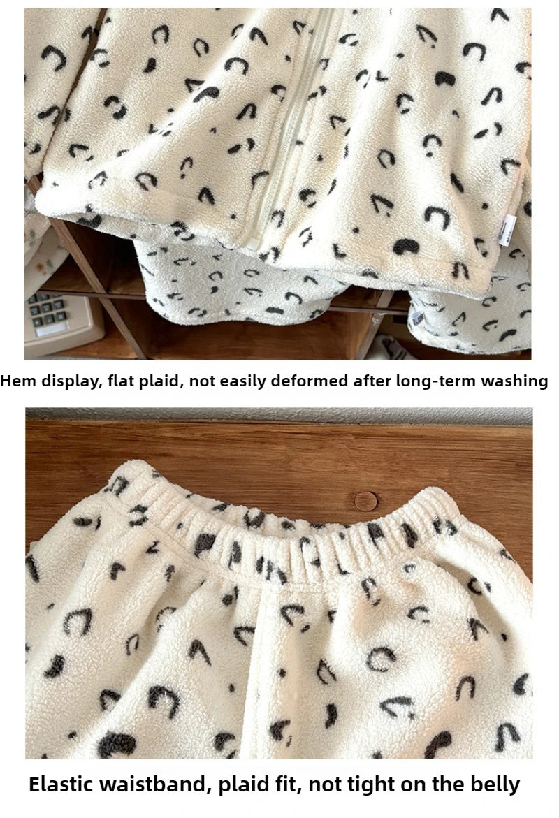 Winter 2-Piece Kids Plush Fleece Pajama Set