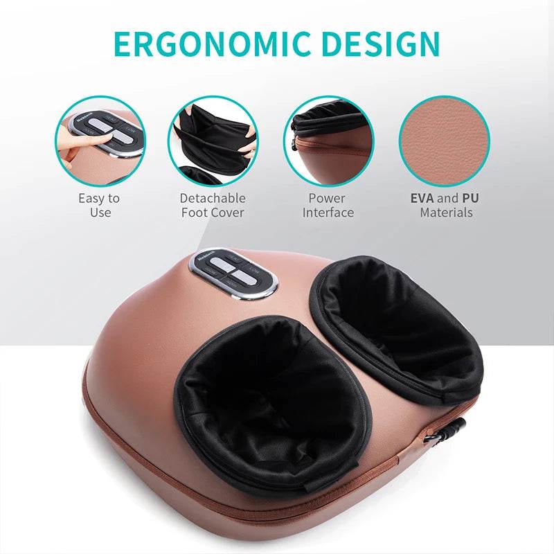 Electric Foot Massager with Heat Compression Shiatsu Therapy - Omega Lifestyles