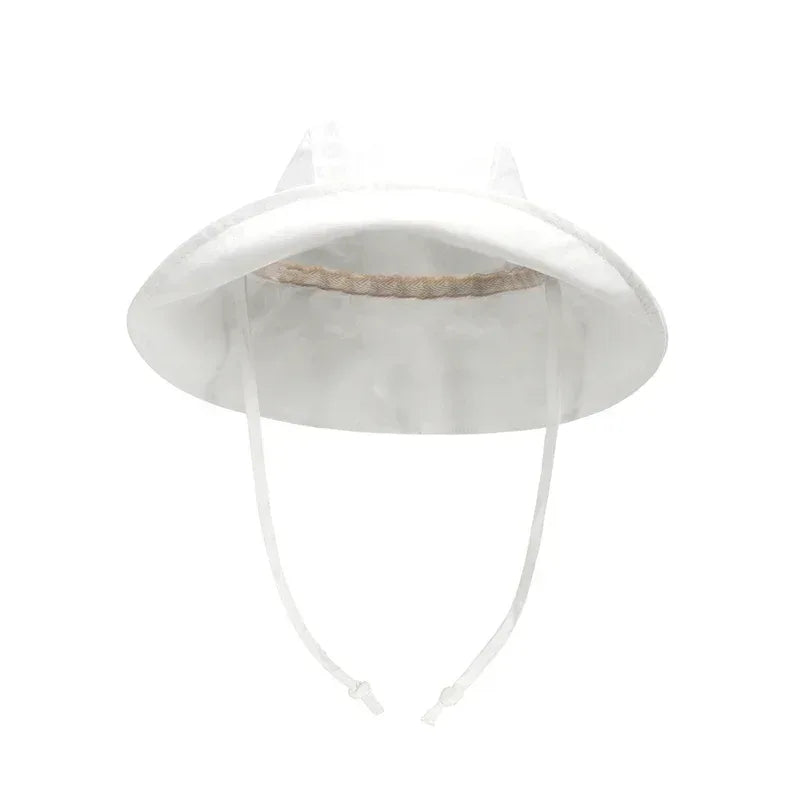 Cotton Linen Baby Kids Summer Sunhat With Wide Brim - Omega Lifestyles