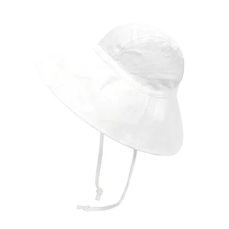 Cotton Linen Baby Kids Summer Sunhat With Wide Brim - Omega Lifestyles
