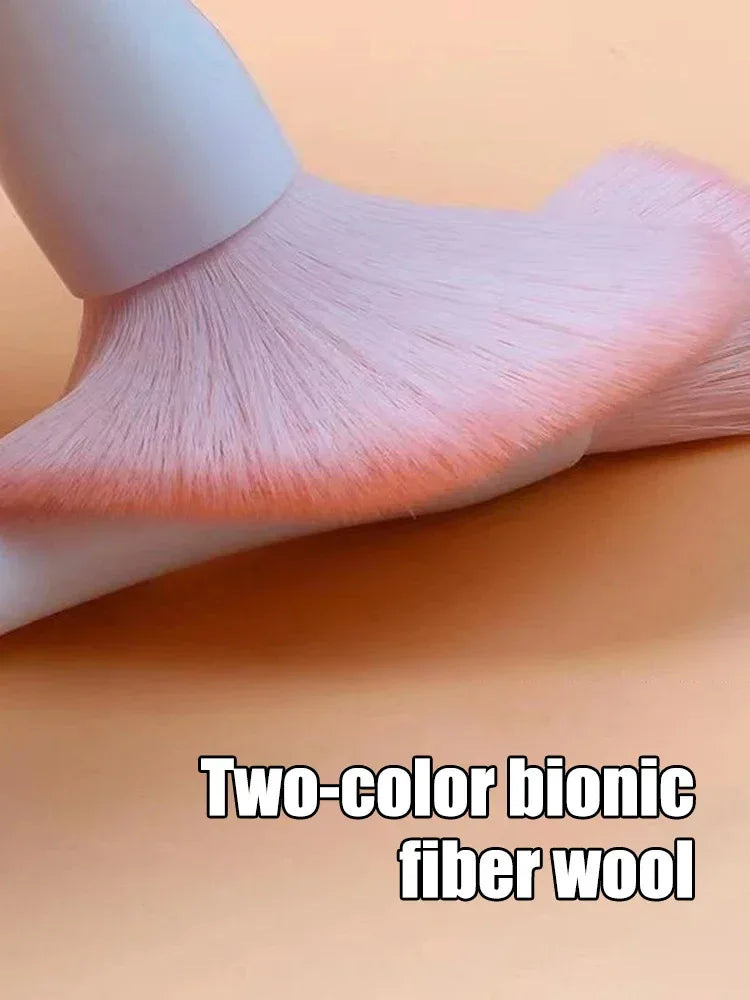 5-Piece Portable Soft Wool Fiber Makeup Brush Set With Mirror - Omega Lifestyles