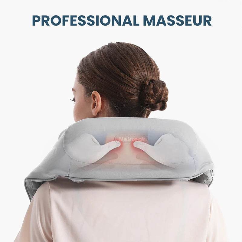 Shiatsu Heated Deep Kneading Neck And Shoulder Massager - Sleep Galleria