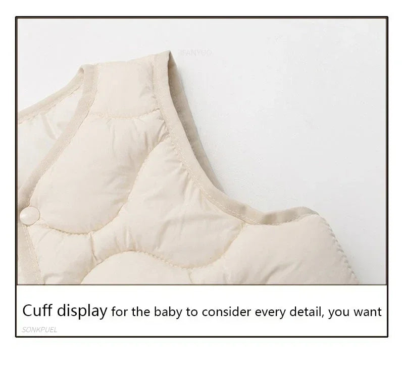 Children’s Thickened Cotton-Polyester Warm Winter Vest