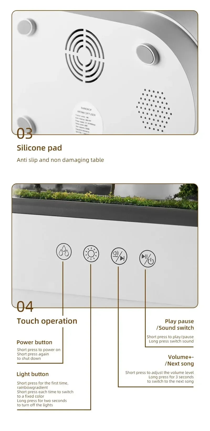 Ultrasonic Aromatherapy Diffuser With Colorful Nightlight - Omega Lifestyles