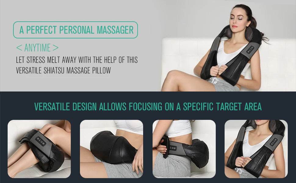 Deep Tissue Shiatsu Neck Shoulder Massage Device - Sleep Galleria