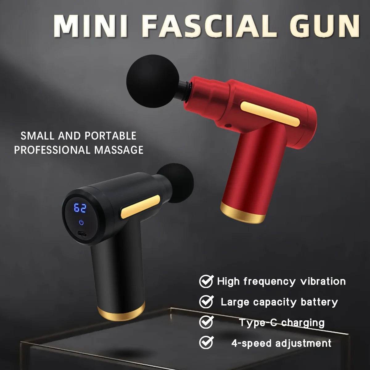 Portable Electric Digital Fascia Gun Massager With Led Display - Sleep Galleria