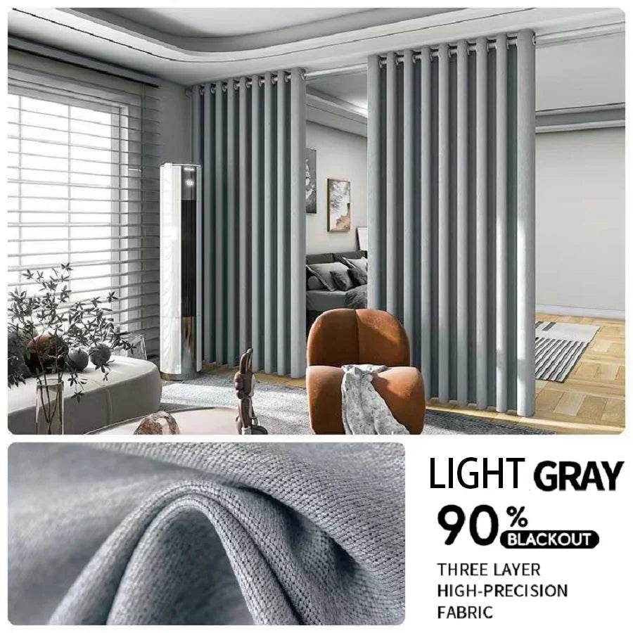 2-Piece Noise Reduction Grommet Top Room Divider Curtain