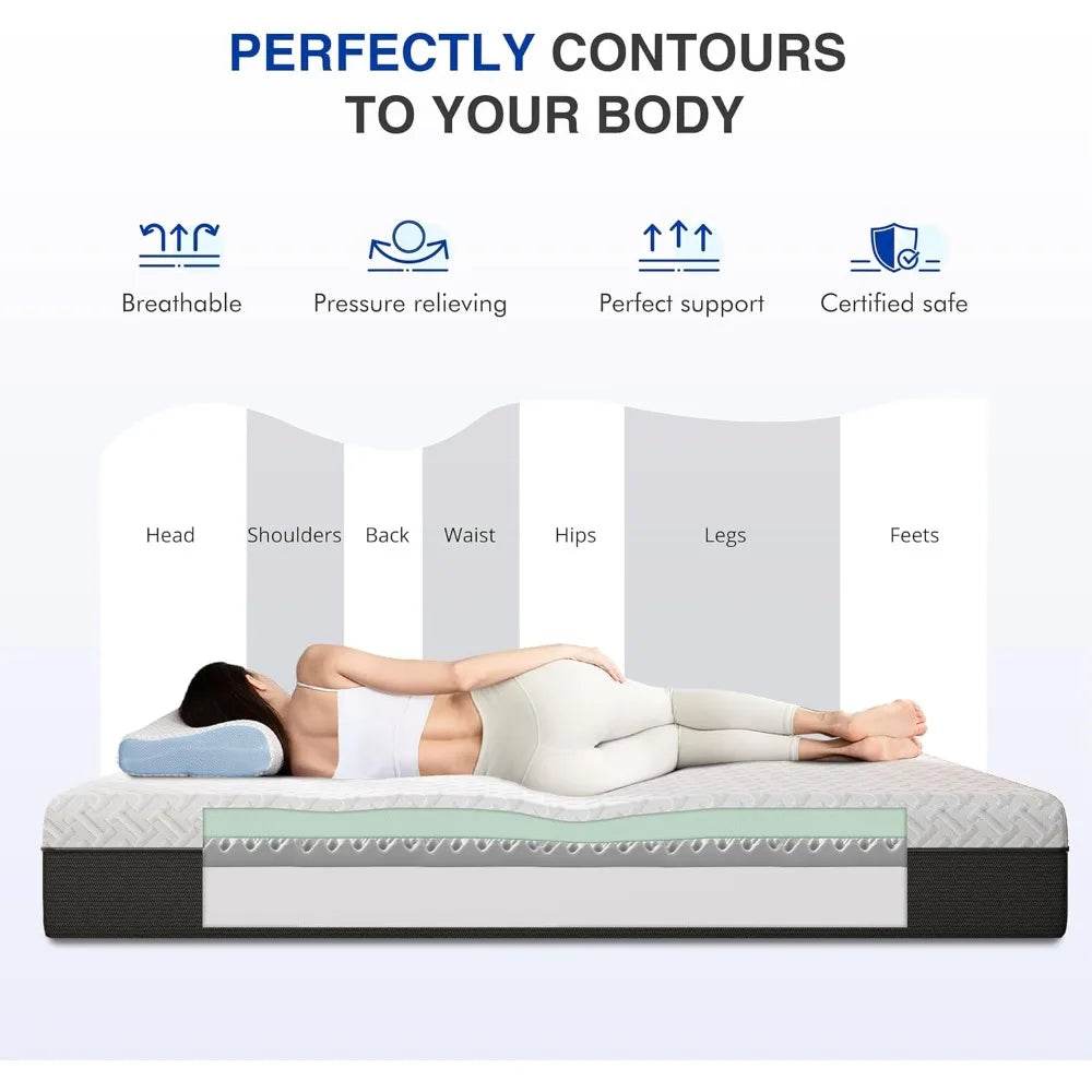 Soft 10-Inch Gel-Infused Memory Foam Mattress - Sleep Galleria