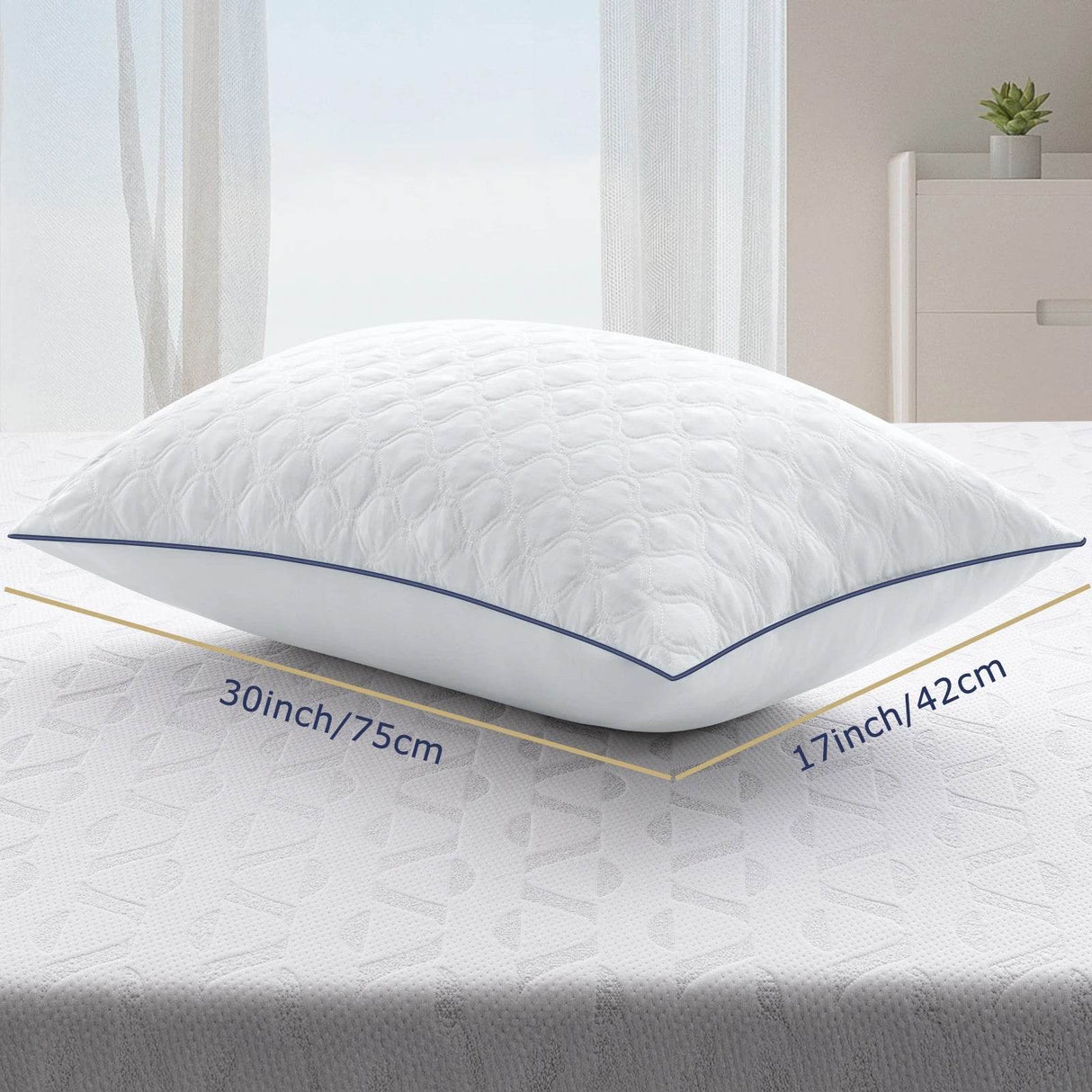 Pair of Soft Polyester Neck Support Pillows - Sleep Galleria