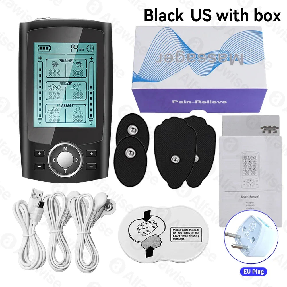 Digital Dual Channel TENS Unit EMS Muscle Stimulator Therapy - Omega Lifestyles