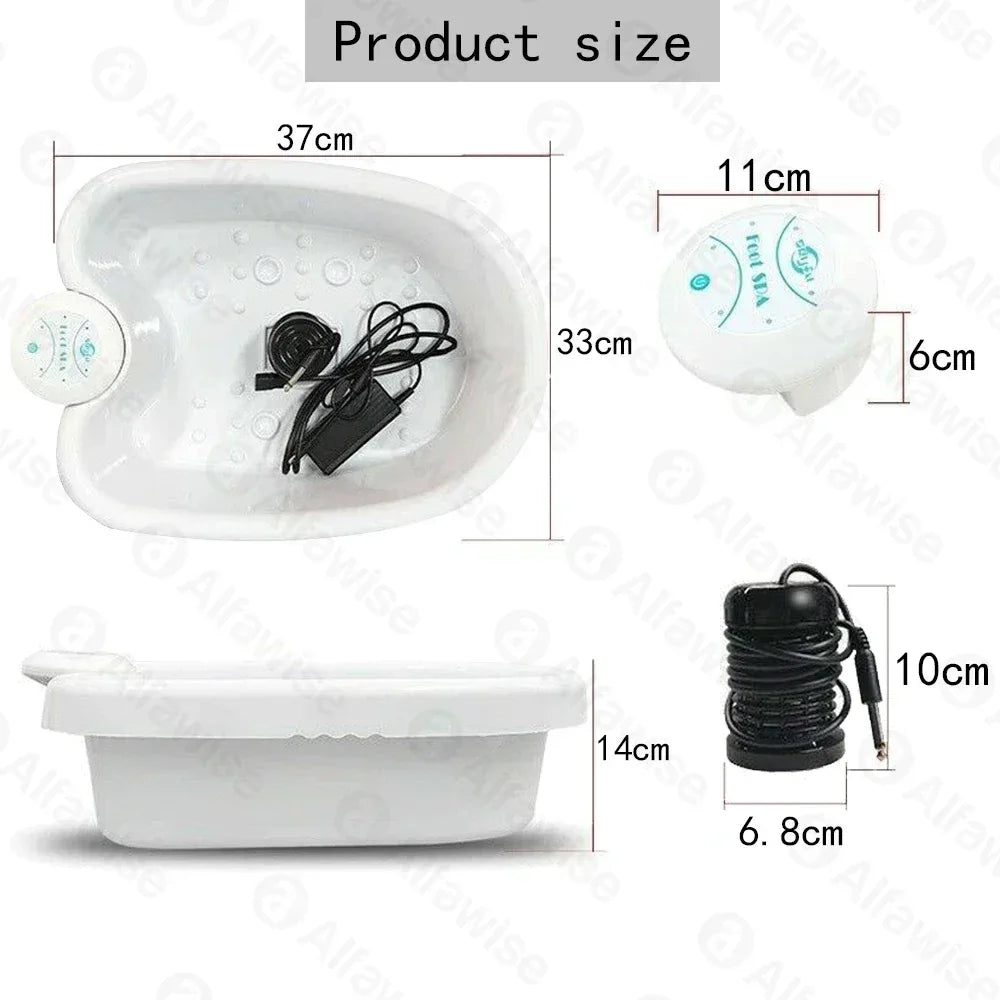 Detoxifying Ionic Foot Bath Electric Hydrotherapy Massage Device - Omega Lifestyles