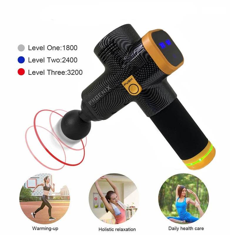 Portable Deep Tissue Massage Gun With 6 Attachments - Sleep Galleria