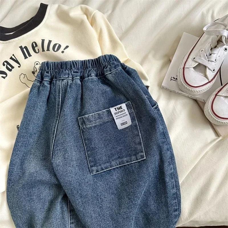 Children's Casual Loose Fit Cotton Denim Jeans - Omega Lifestyles