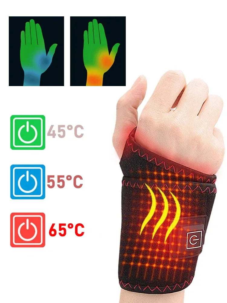 Electric Heating Wrist Brace Hot Compression Massager - Omega Lifestyles