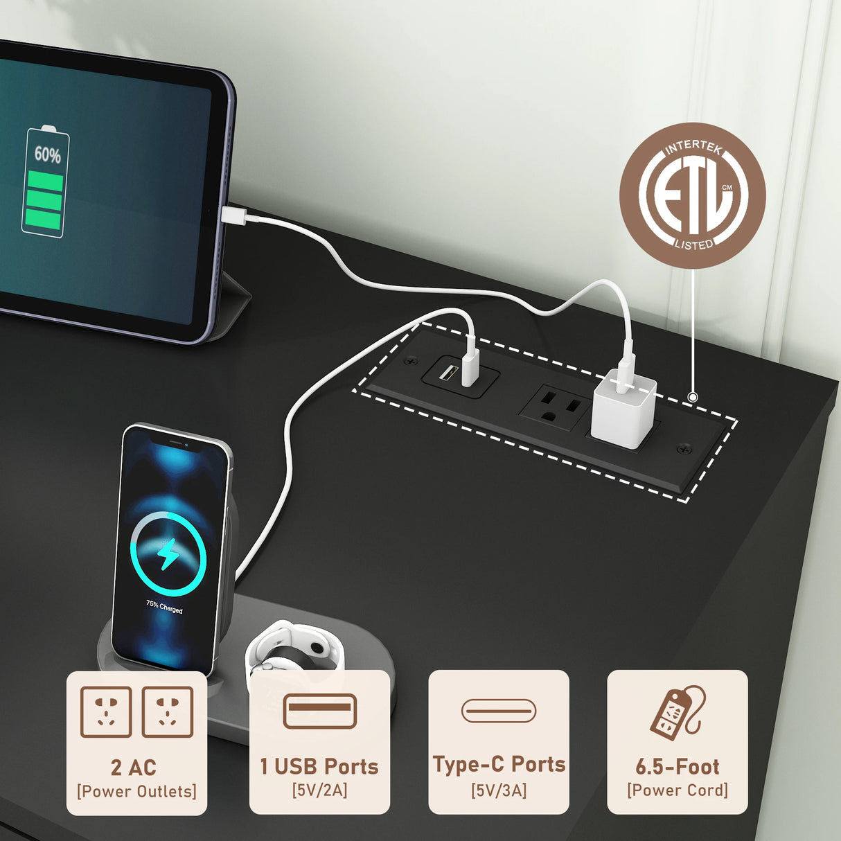 Modern 12 Drawer Dresser With Built-In Charging Station