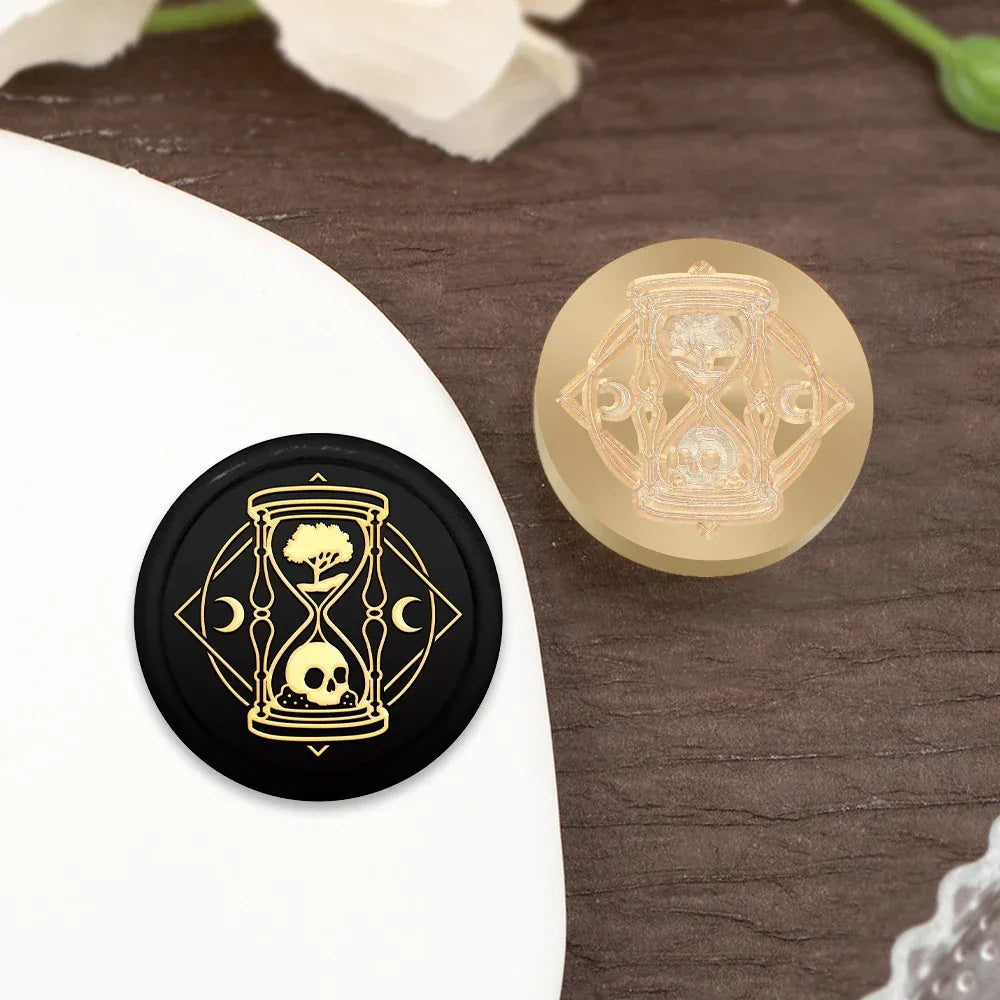 Vintage Halloween Skull Tree Wax Seal Stamp Brass Head - Omega Lifestyles