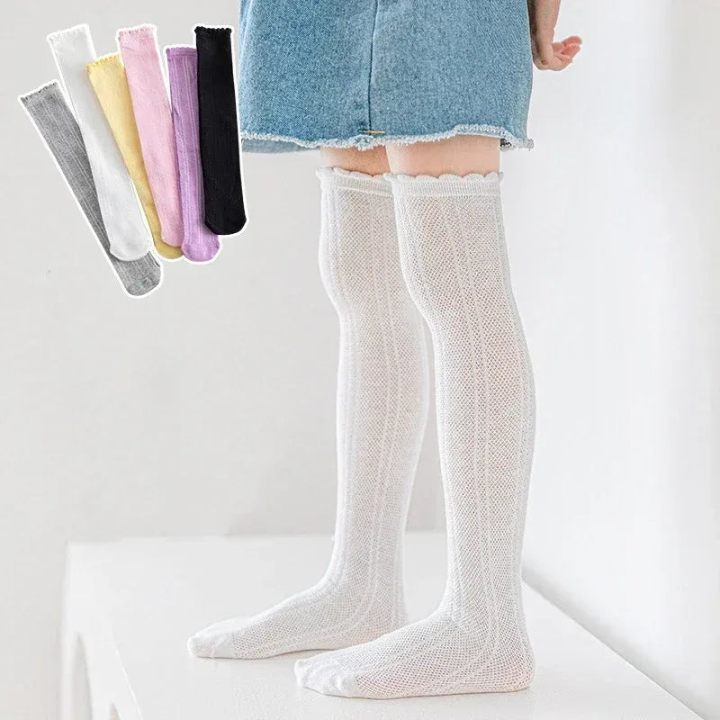 Breathable Cotton Knit Kids Over Knee Socks - Omega Lifestyles