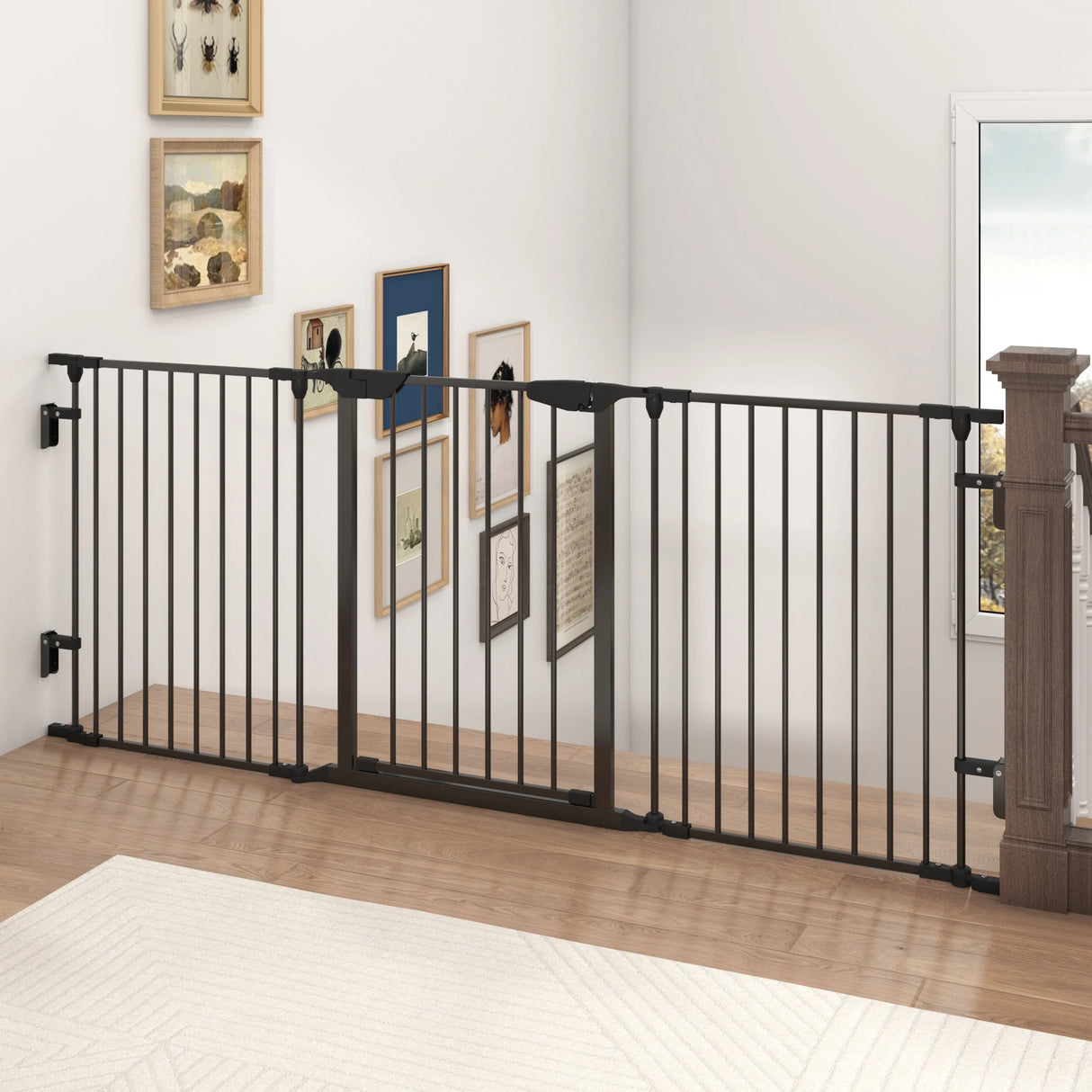 Metal Safety Playpen Baby Gate Pet Fence 3-Panel 30-Inch Height
