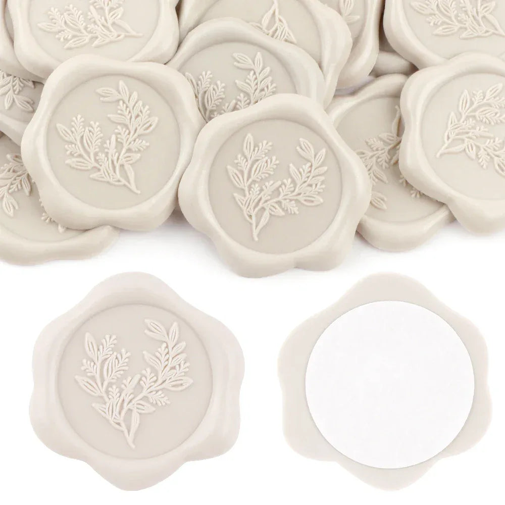 Set Of 20 Multicolor Eucalyptus Wax Seal Stickers - Omega Lifestyles