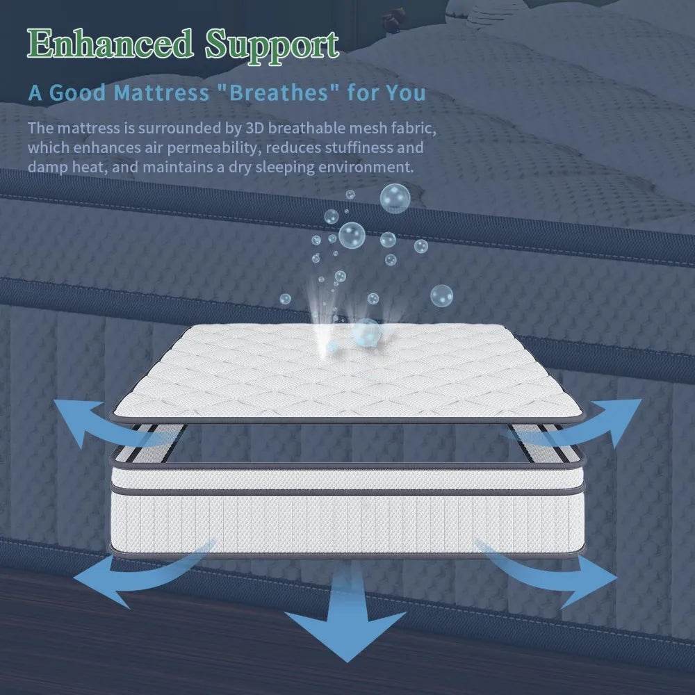 Medium Gel Memory Foam Hybrid Mattress - Sleep Galleria