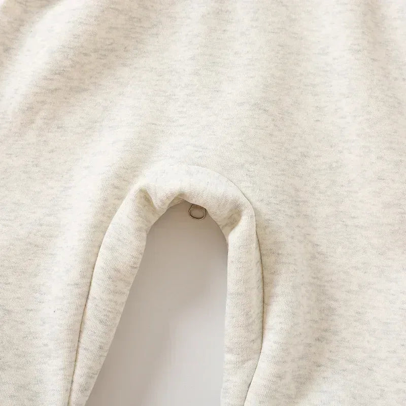 Baby Winter Thick Cotton Knit Zippered Romper - Omega Lifestyles