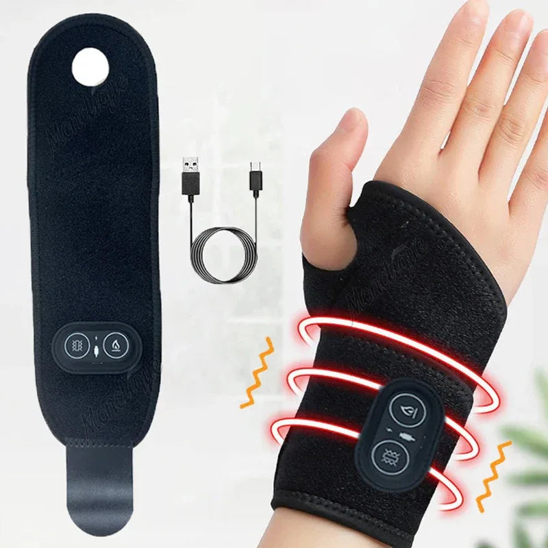 Electric Heating Wrist Brace Hot Compression Massager - Omega Lifestyles