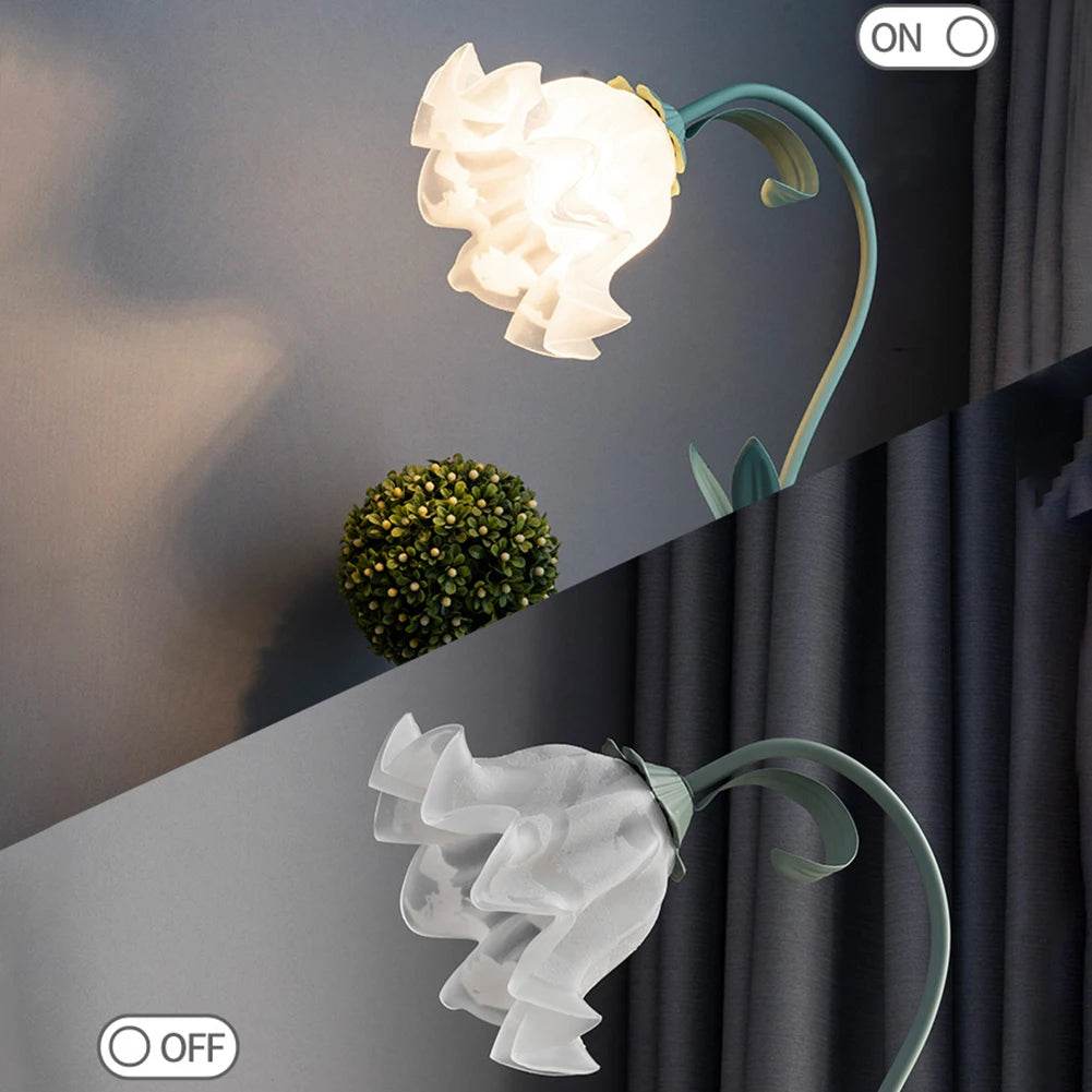 Vintage Floral Acrylic LED Desk Lamp