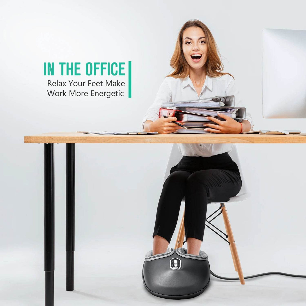 Electric Foot Massager Heating Air Compression Shiatsu Therapy - Sleep Galleria