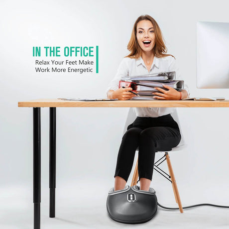 Electric Foot Massager Heating Air Compression Shiatsu Therapy - Sleep Galleria