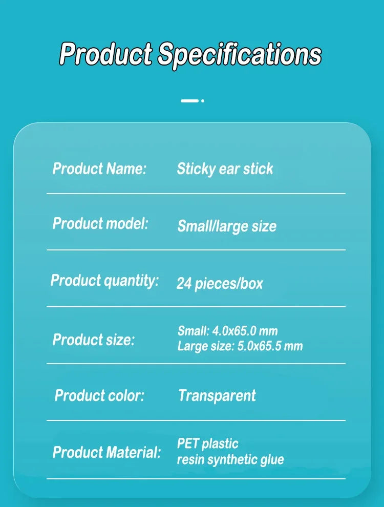 Pack Of 24 Soft Rubber Tip Sticky Ear Cleaning Cotton Swabs - Omega Lifestyles