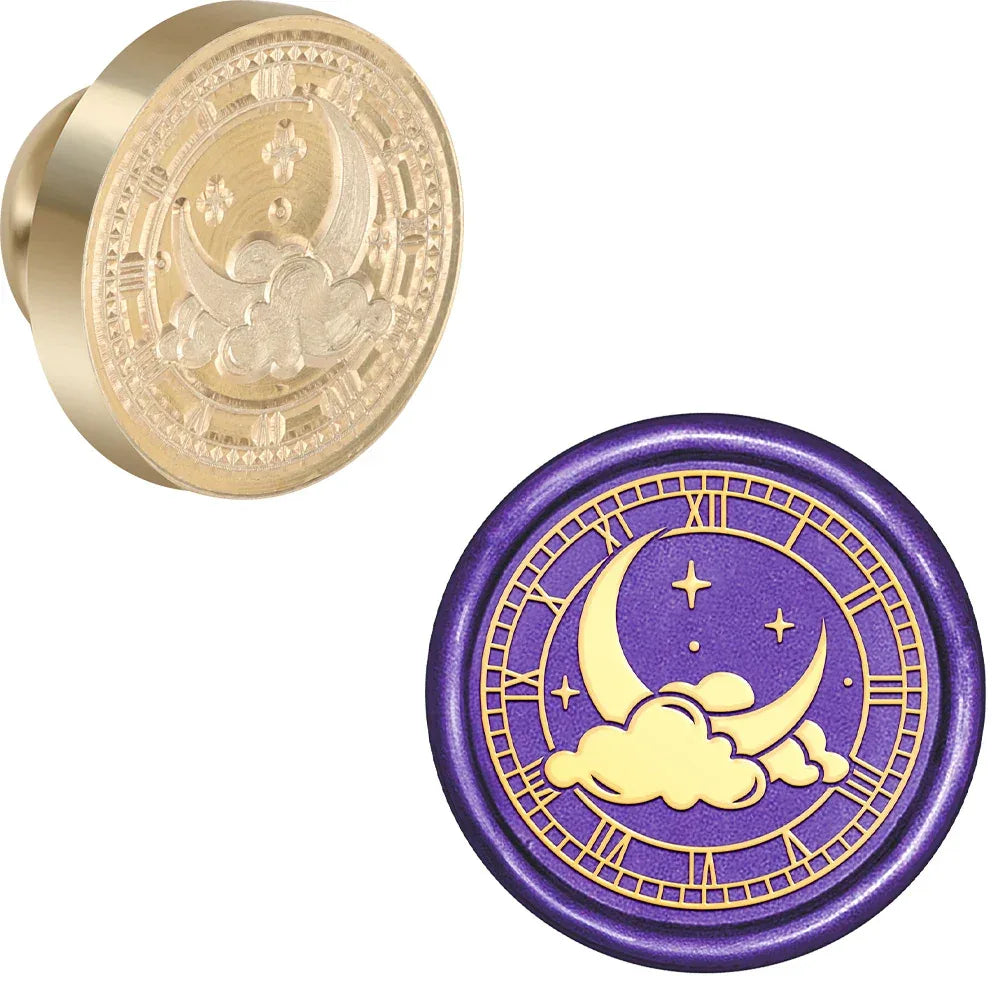 Wooden Handle Brass Seal Head Wax Seal Stamp - Omega Lifestyles