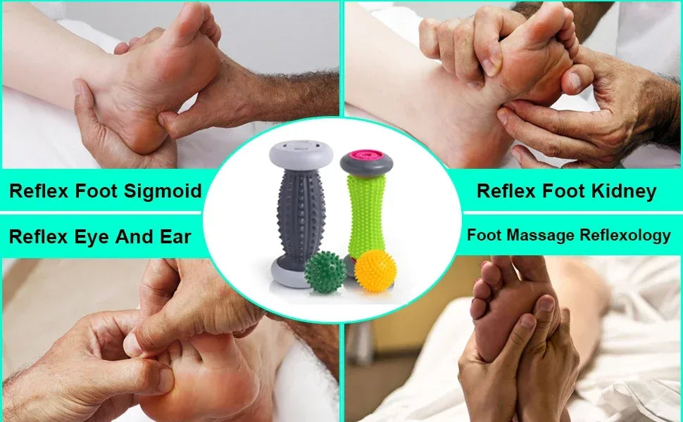 Set Of 2 Plantar Fasciitis Foot Massage Rollers Balls - Omega Lifestyles