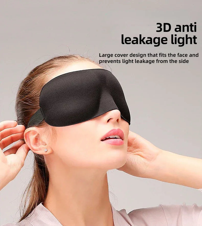 3D Contoured Memory Foam Light-Blocking Sleep Mask - Omega Lifestyles