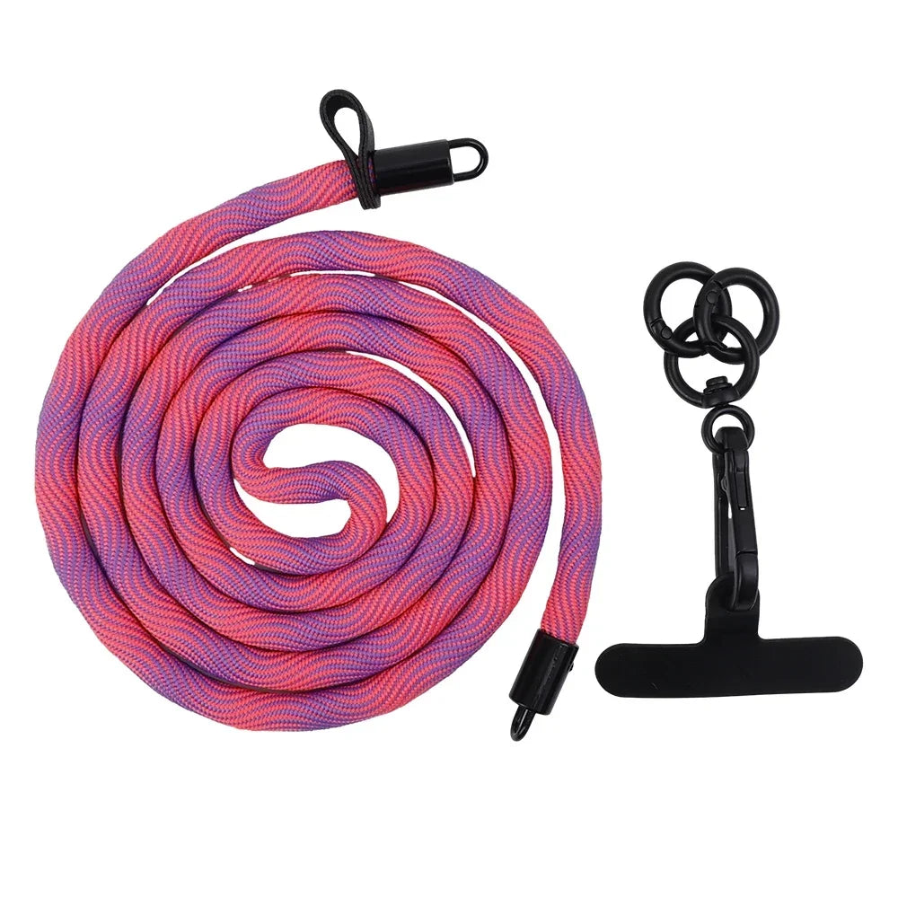 120cm Thick Adjustable Polyester Crossbody Phone Lanyard