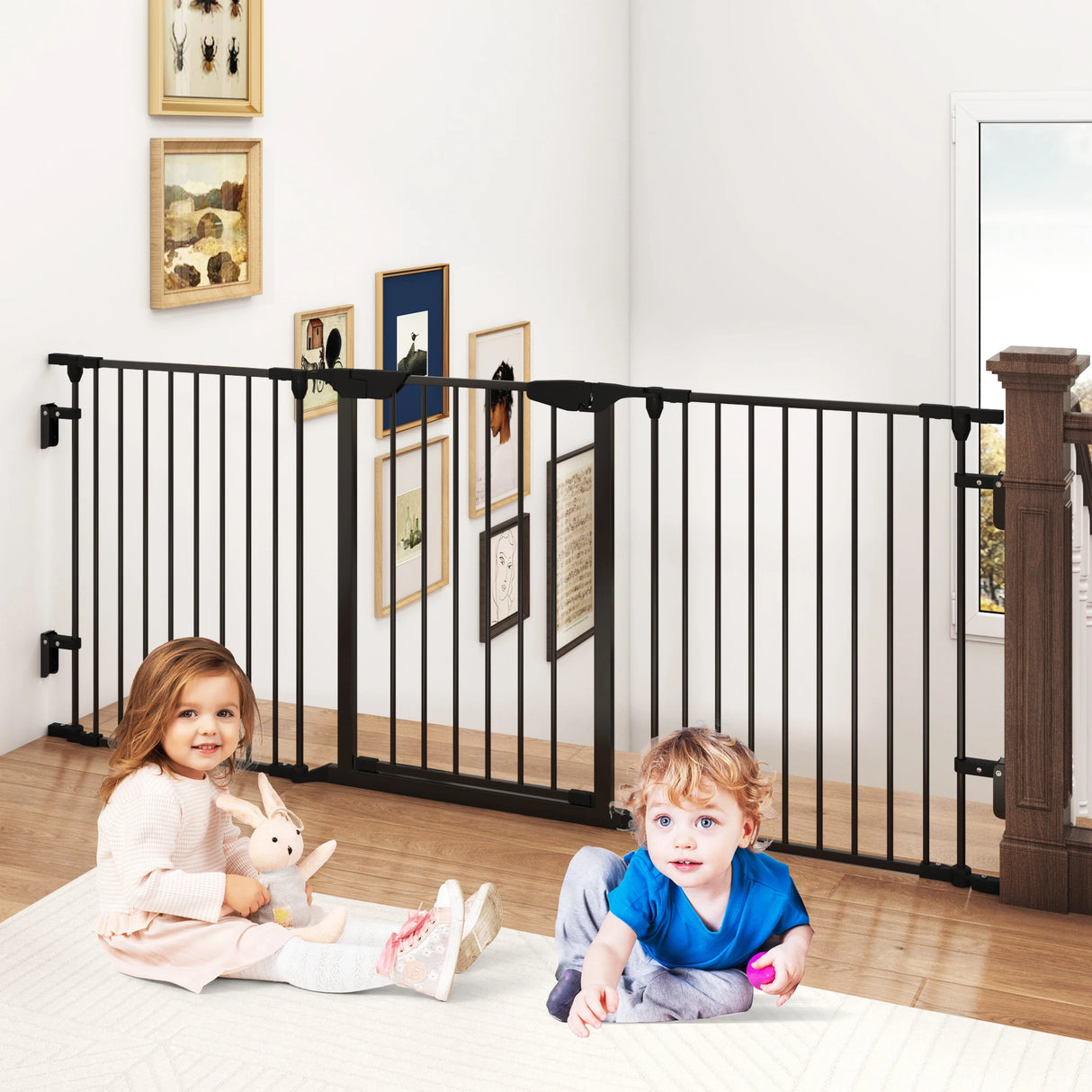 Metal Safety Playpen Baby Gate Pet Fence 3-Panel 30-Inch Height