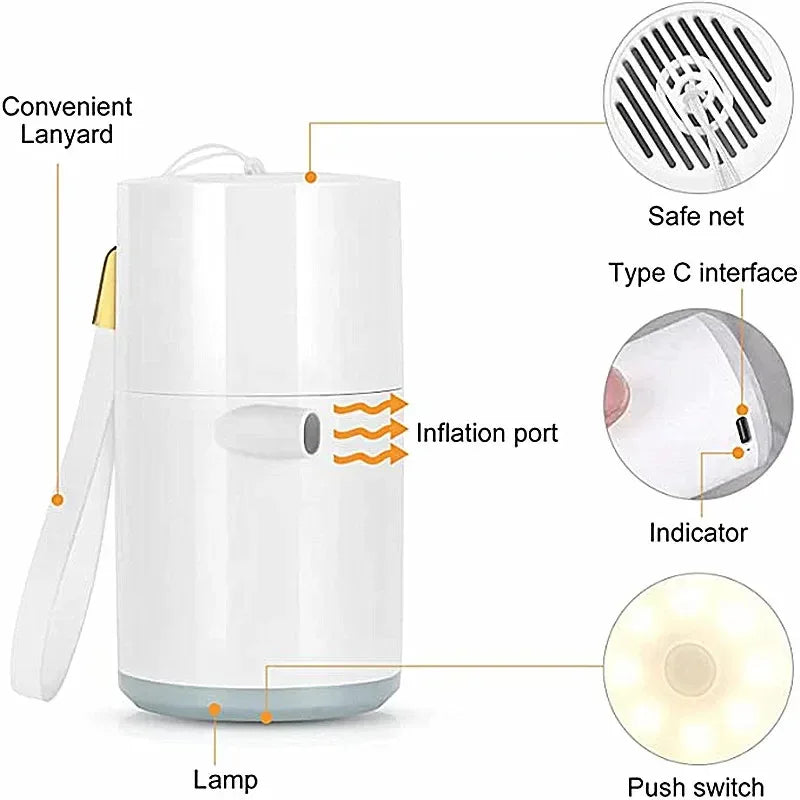 Ultralight Waterproof USB Charging Air Pump Light - Omega Lifestyles