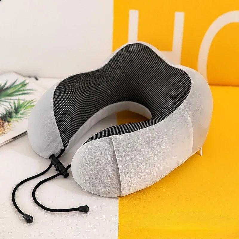U-Shaped Memory Foam Travel Neck Pillow Cervical Support - Omega Lifestyles