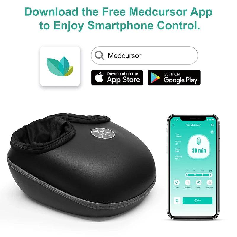 Smart Bluetooth Foot Massager with Heating and Air Compression - Sleep Galleria