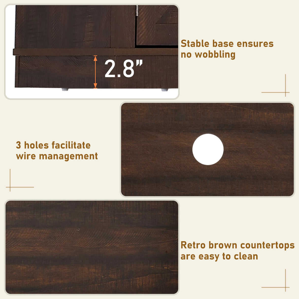 Farmhouse Living Room Fireplace TV Stand Console