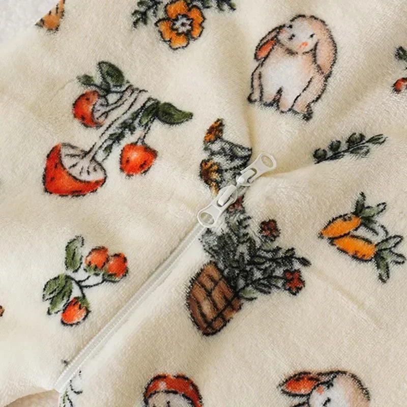 Kids Winter Plush Flannel Fleece Panda Pajamas