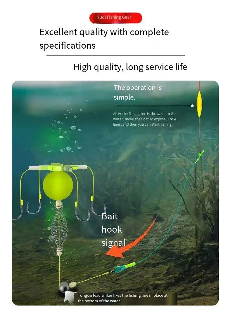 Set of 2 High Carbon Steel Explosion Hook Fishing Bait Cages - Omega Lifestyles