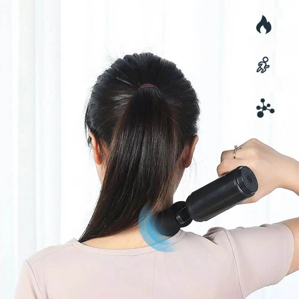 Portable Quiet Handheld Electric Muscle Massager with 4 Heads - Sleep Galleria